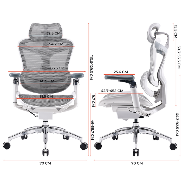 Крісло офісне Sihoo DORO C300 Pro Mesh White