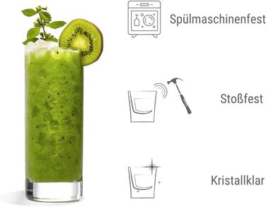 Стакани для соку Stölzle Lausitz New York Bar, 380 мл, набір 6 шт, великі універсальні склянки з безсвинцевого кришталю, підходять для посудомийки, преміум-якість
