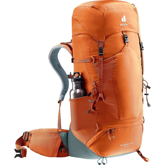 Туристичний рюкзак Deuter Aircontact Lite 50+10 л, chestnut-teal, легкий, для трекінгу