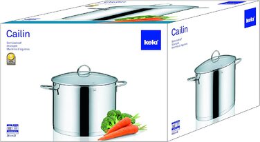 Каструля для овочів Kela Cailin 13,5 л, нерж. сталь 18/10, 28 см, індукційна