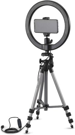 Стійка для влогінгу Cullmann Alpha 1000, LED-кільце, Bluetooth, 134 см, 1 кг, чорна
