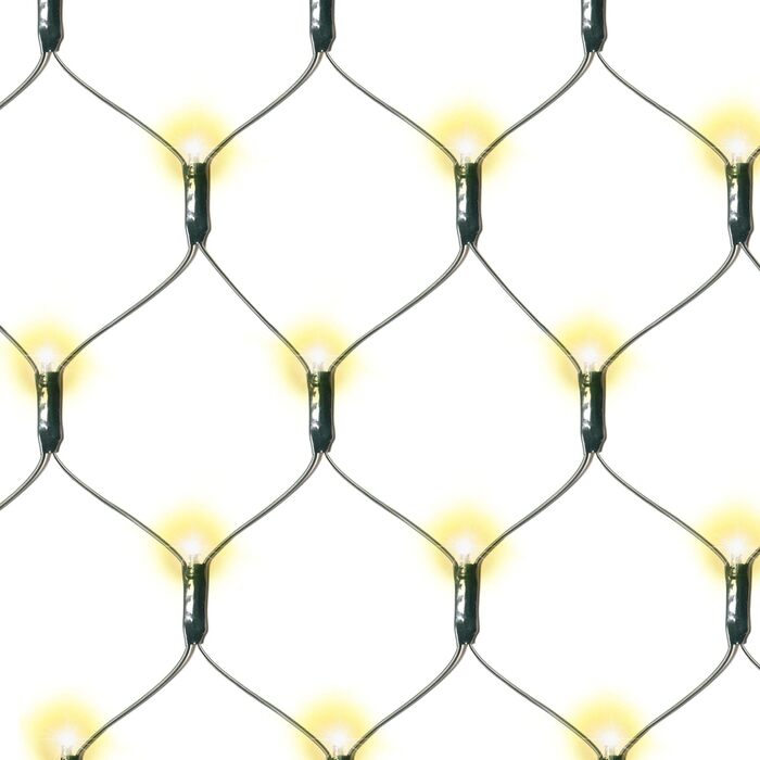 Світлодіодна сітка Nipach 160 LED 2x2 м, тепле біле світло, з таймером, на батарейках, для вулиці, новорічна та святкова декорація, підсвітка павільйону, світлова завіса