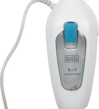 Парова швабра Black+Decker FSM13E5 1300Вт 5-в-1, знімна ручка, набір насадок, пароочисник для підлоги та килимів