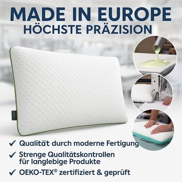 Ортопедична подушка для шиї 40x80 см з піни Memory Foam. Ергономічна подушка від болю в шиї, висота 12 см