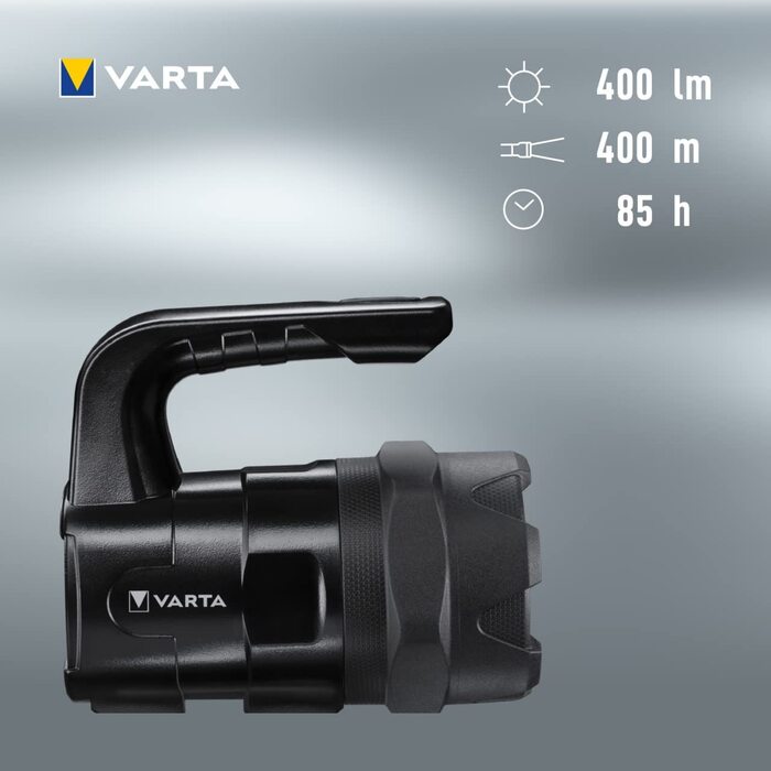 Ліхтар-ліхтар VARTA LED Indestructible BL20 Pro, 6 Вт, 6x AA, робочий, ударостійкий, захист від пилу та вологи, два режими