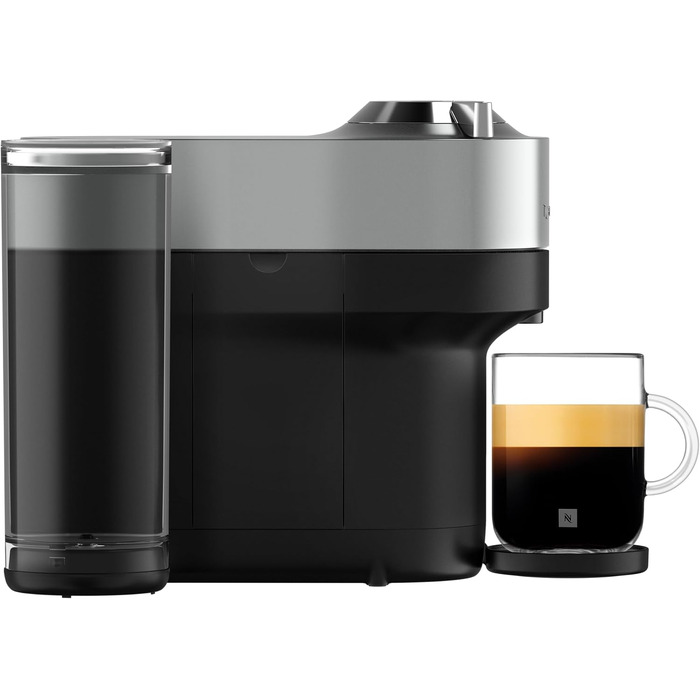 Кавомашина Nespresso Krups Vertuo Pop XN930T Титан 560 мл, капсульна, автоматичне розпізнавання капсул, 4 розміри чашок