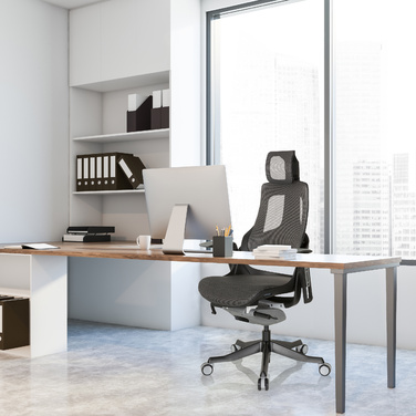 Офісне крісло / поворотне крісло SPEKTRE BLACK сітка сіра hjh OFFICE