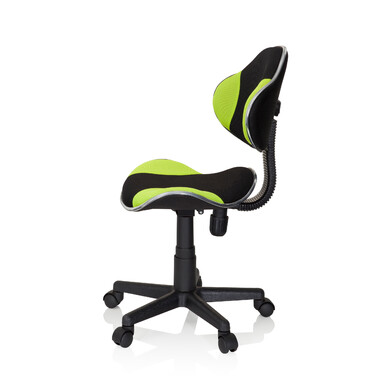 Дитяче крісло для письмового столу KIDDY GTI-2, тканина, чорний/зелений, hjh OFFICE