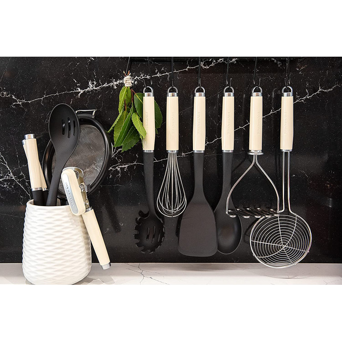 Ложка для морозива KitchenAid з порційним механізмом, нержавіюча сталь, колір: мигдальний крем