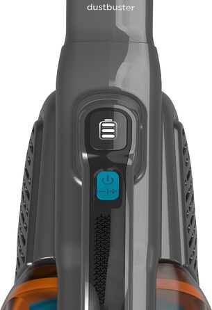 Акумуляторний ручний пилосос BLACK+DECKER BHHV320B, 12В, 25AW, циклонна фільтрація, без мішка, з висувною щілинною насадкою та зарядною станцією, титаново-синій