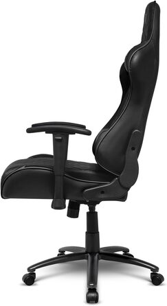 Ігрове крісло EMPIRE GAMING Racing 700, чорне/біле, ультракомфортне, ергономічна форма, регульовані 2D підлокітники, з подушками для попереку та шиї