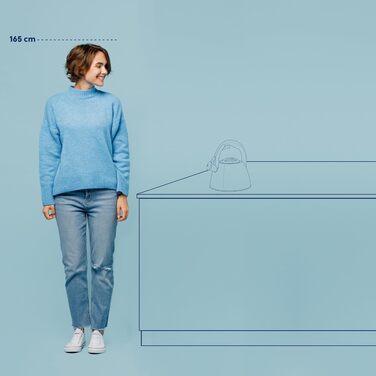 Чайник для води kela VITUS з свистком, нержавіюча сталь, 2,4 л, для індукційних та всіх видів плит, матовий чорний