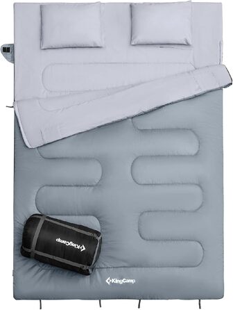Двомісний спальний мішок KingCamp Oxygen 250 D XL, довгий, до -3°C