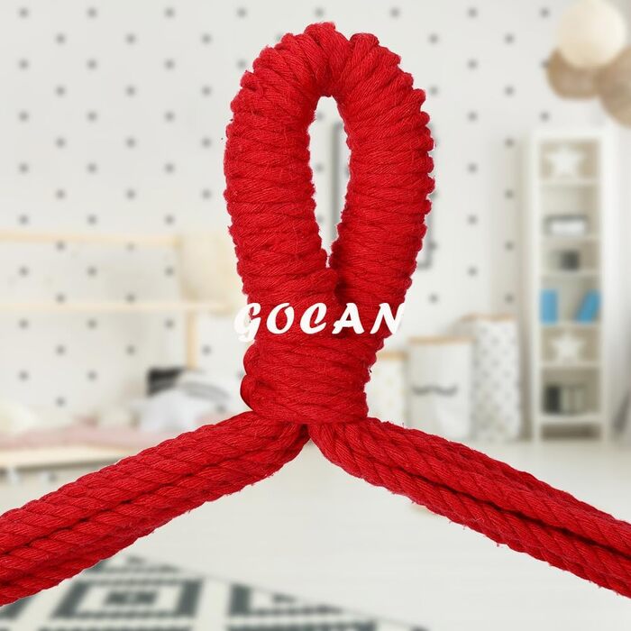 Гойдалка-крісло GOCAN з бавовни, 110x150 см, до 150 кг, з металевою поперечиною, широка підвісна гамака-крісло, червона
