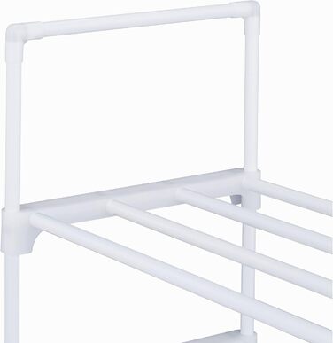 Великий модульний металевий стелаж для взуття Relaxdays XXL, 10 рівнів, 175,5x93x30,5 см, білий