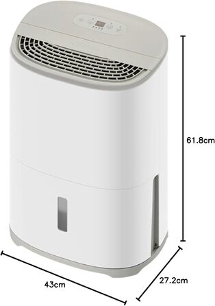 Meaco Arete® Two 25L: Повітряний осушувач та очищувач з HEPA-фільтром H13, Wi-Fi, інтелектуальні режими (сушка білизни, енергозбереження, тихий режим), 5 років гарантії