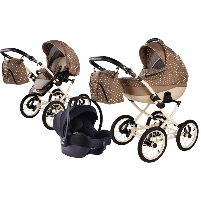 Багатофункціональний візок Didibaby Meriva 3в1, алюмінієвий, чорний