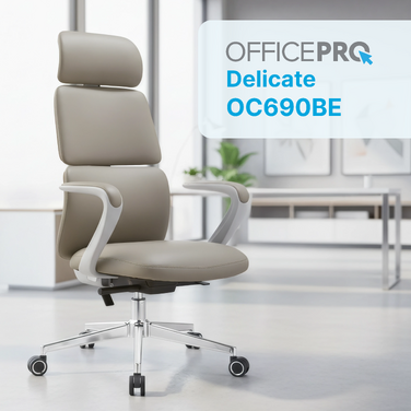 Крісло офісне OfficePro Delicate OC690BE Beige PVC