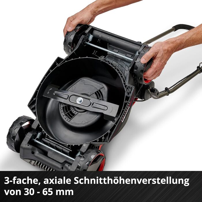 Акумуляторний газонокосарка Einhell City GE-CM 18/30 Li Kit Power X-Change (18 В, ширина косіння 30 см, до 150 м², Brushless, кошик 25 л, висота косіння 30-70 мм, з акумулятором 3.0 Ah + зарядним пристроєм)
