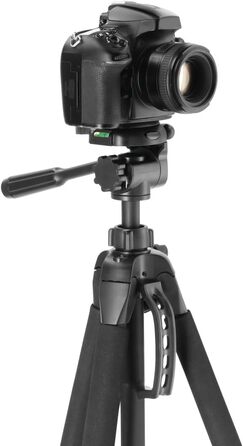 Hama штатив для камери Action 165 3D, легкий фотоштатив 61-165 см, трипод з 3D-головкою, тримачем для смартфона, для дзеркальних камер Canon/Nikon/Sony, чорний