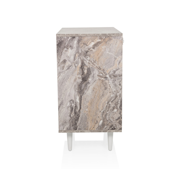 Сервант / комод LYKKJA 76x39,5x76 см 2 шухляди 2 двері коричневий/білий hjh LIVING