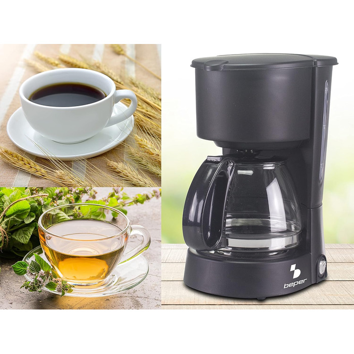 Кавоварка BEPER BC.060 Americano 600 мл, ABS, чорна