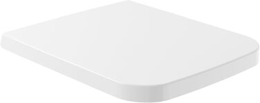 Сидіння для унітаза Villeroy & Boch Subway D-подібне, з мікроліфтом SoftClose, білий глянцевий (Alpin), Duroplast, 9M55S101