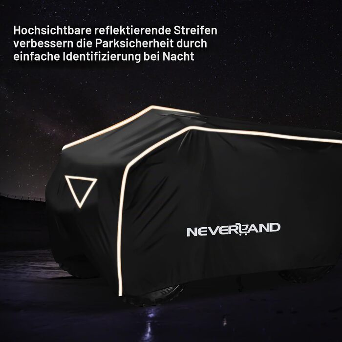Водонепроникний захисний чохол для квадроцикла NEVERLAND, XXXL (256x110x120 см), помаранчево-чорний