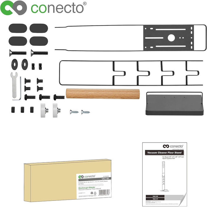Підставка для пилососа conecto SA-VAC-50, чорна