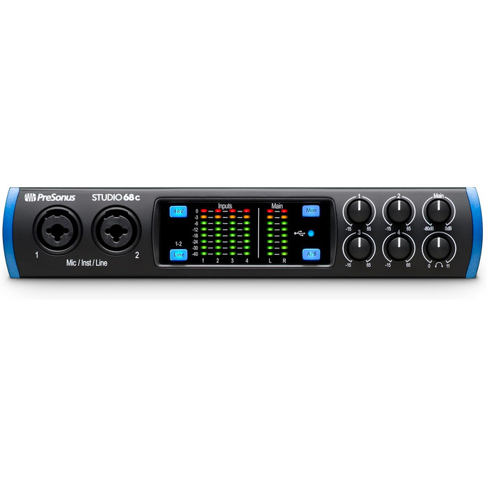 Аудіоінтерфейс PreSonus Studio 24c USB-C для запису, стрімінгу, подкастингу з програмним забезпеченням Studio One Artist та Ableton Live Lite