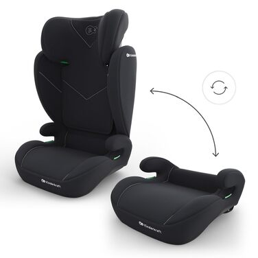 Дитяче автокрісло Kinderkraft I-SPARK 2 PRO (100-150 см), 2в1, стандарт i-Size, чорне