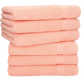 Набір рушників Betz Palermo 6 шт. 50x100 см, 100% бавовна, легкі, добре вбирають вологу, для спорту, пляжу, подорожей, абрикосовий колір