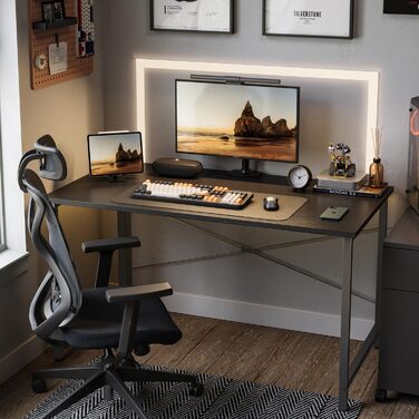 Комп'ютерний стіл CubiCubi 100x48 см, дерев'яний, для дому та офісу, сучасний стиль, коричневий, для навчання та роботи