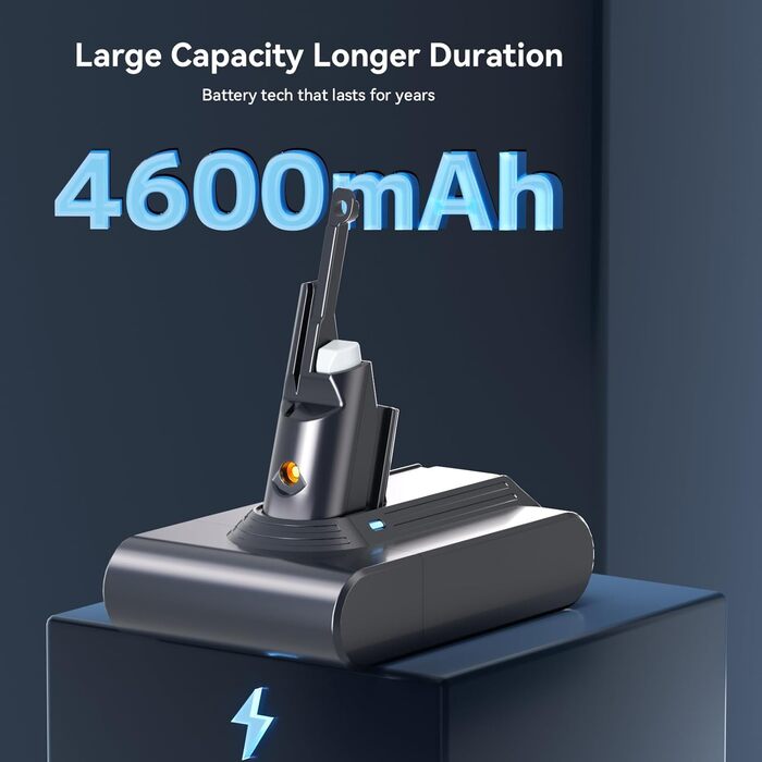 Акумулятор V7 для пилососа Dyson V7 (SV11) з 2 фільтрами: сумісний з Animal, Trigger, Absolute, Motorhead, Pro, Fluffy, Mattress