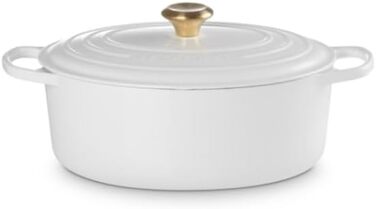 Овальний жаровий посуд Le Creuset 31 см із золотою ручкою