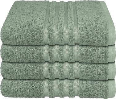 Рушники махрові Schiesser Milano 4 шт, 50x100 см, світло-зелені, 100% бавовна, м'які, гіпоалергенні, MADE IN GREEN