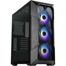 Корпус Cooler Master MasterBox TD500 Mesh V2 E-ATX, чорний, з тессельованою сіткою, 3×120 мм ARGB-вентилятори, скляна бокова панель, USB Type-C 10 Гбіт/с, знімна верхня кришка, мід-тауер