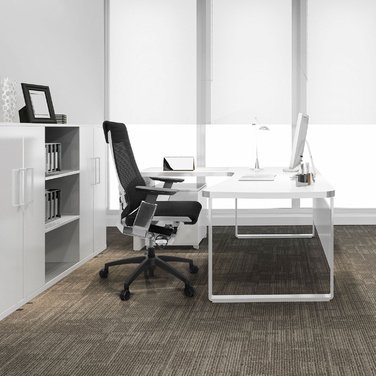 Офісне крісло GENIDIA SMART WHITE CM сітка чорний AL Chrom hjh OFFICE