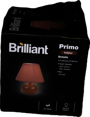 Настільна лампа Brilliant Primo червона, арт. 61047/01