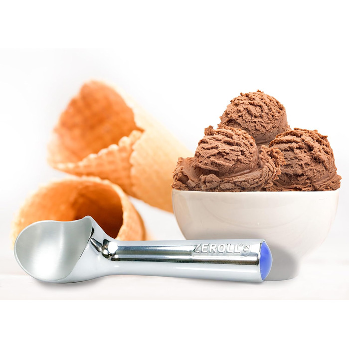 Ложка для морозива Zeroll 1012 Original Ice Cream срібляста, алюмінієва, з рідинною рукояткою для кращого ковзання, 3 унції, США