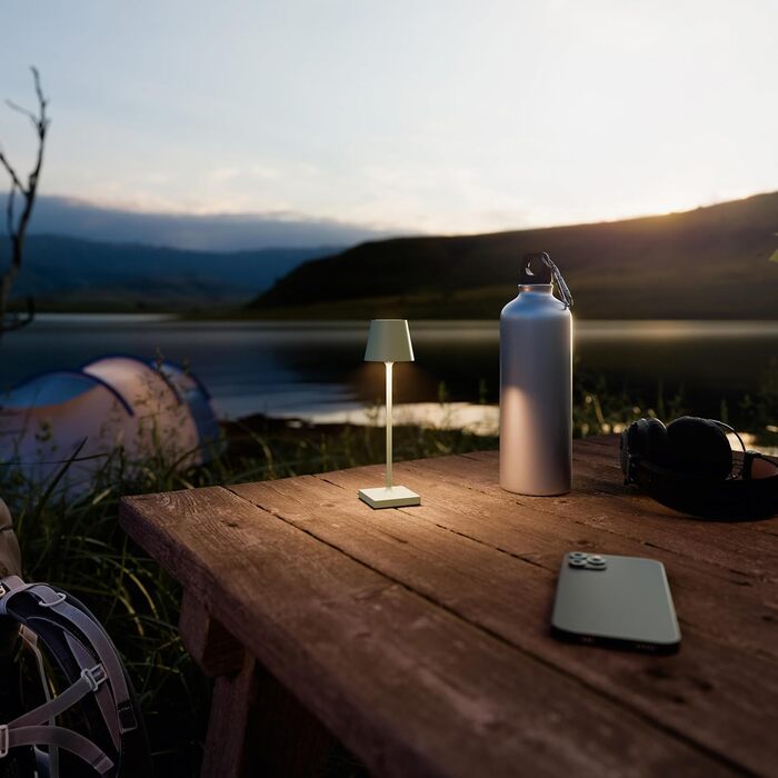 SIGOR Nuindie 2.0 - LED-лампа на акумуляторі, диммування, для дому та саду, IP54, USB-C, 12 годин роботи, салатовий (Pocket (USB-C))