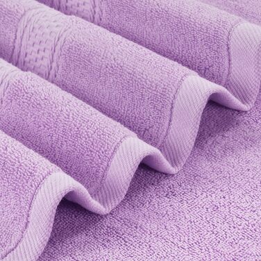 Рушники для ванної Utopia Towels, набір 4 шт, лаванда, 100% бавовна, 600 г/м², м'які та дуже вбираючі, швидко сохнуть, для щоденного використання