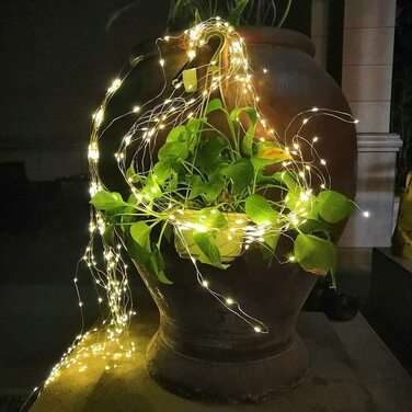 Світлодіодна водоспадна гірлянда Gresonic 300 LED, тепле біле світло, водонепроникна, для вулиці та дому, для лійки, дитячої кімнати, кемпінгу, балкона, декор для інтер'єру та екстер'єру