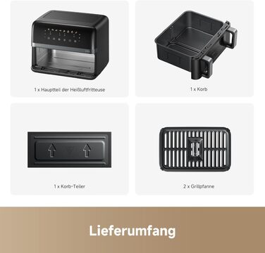 Аерофритюрниця Mova AeroChef FD20 Pro з двома зонами приготування, 9 л, 2700 Вт, SyncFinish, діапазон температур 40-230 °C