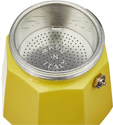 Кавоварка Bialetti Rainbow 4983, алюмінієва, жовта, на 6 чашок