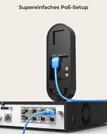 Відеодзвінок Reolink 5MP PoE з Чаймом, UHD, 180° Ultraweitwinkel, двосторонній аудіо, розпізнавання осіб, водонепроникний, з сигналізацією, сумісний з NVR