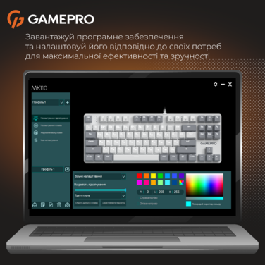 Дротова механічна клавіатура GamePro Genesis Metallic (MK110W) 87% Red switches