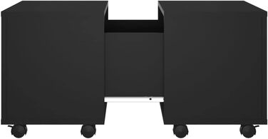 Розсувний журнальний стіл vidaXL для вітальні, чорний, 60x60x38 см, ДСП