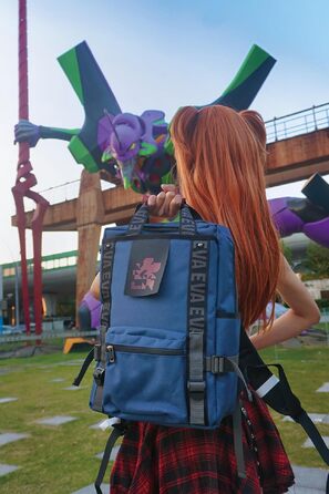 Рюкзак FIREFIRST x RADIO EVA Evangelion з символічним тегом, синій (28×41×14 см)