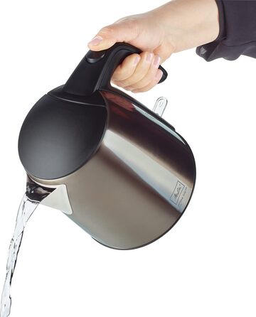 Електрочайник MELITTA Prime Aqua Mini, 1.0 л, 2200 Вт, нержавіюча сталь, металевий сірий